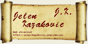 Jelen Kazaković vizit kartica